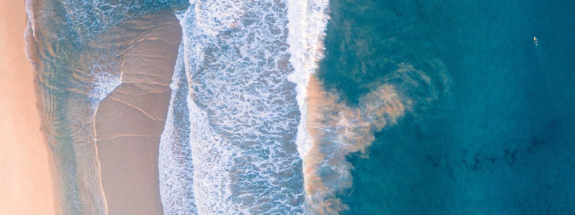 High-angle photography of beach shore